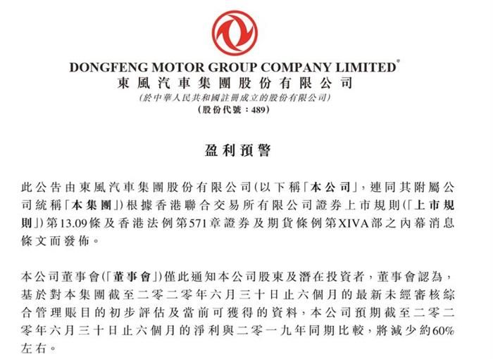 東風股份預半年純利跌60% 或受法系拖累